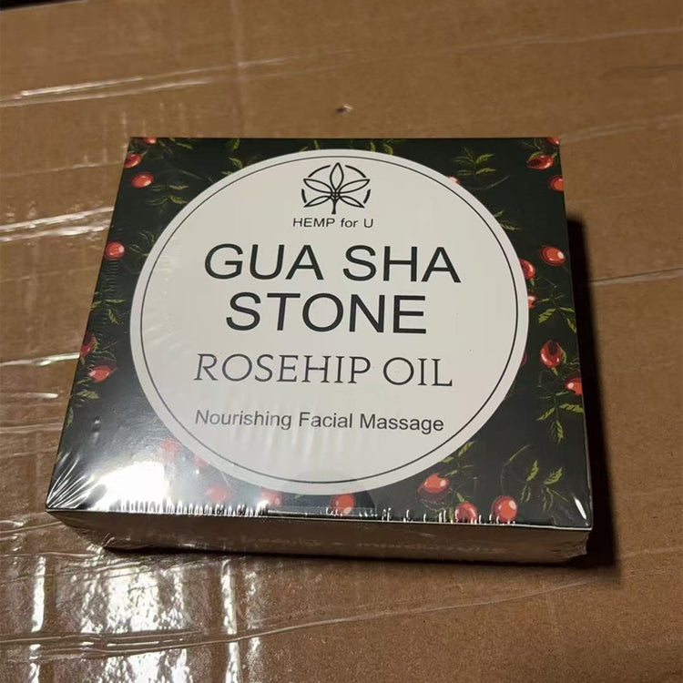Gua Sha Massage Tools & Rosehip Oil In One Set, 