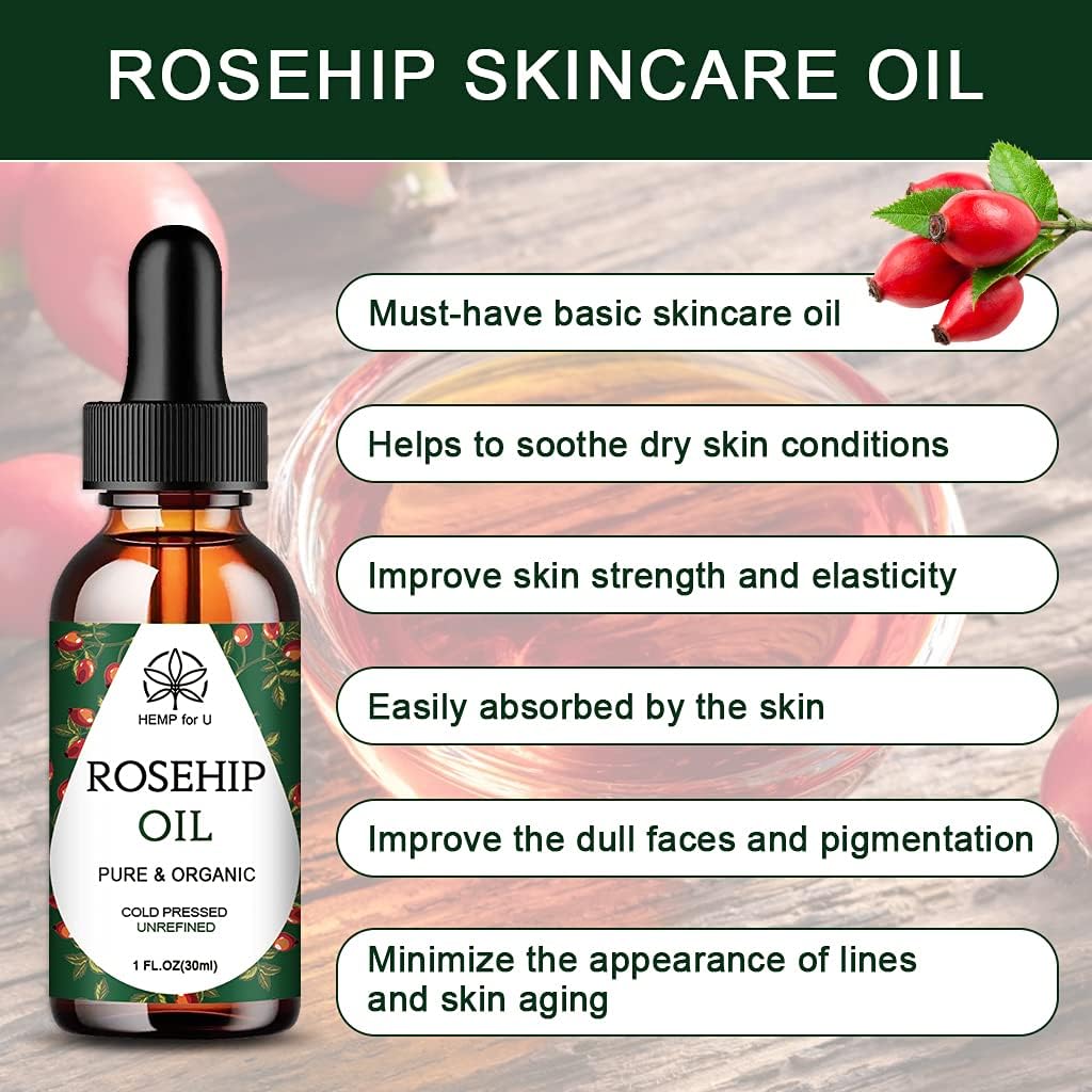 Gua Sha Massage Tools & Rosehip Oil In One Set, 
